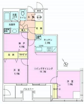 茅場町タワーレジデンス 1904 間取り図