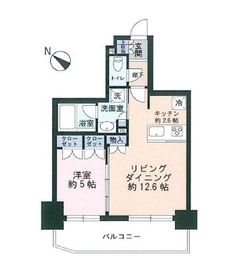 アスコットパーク日本橋浜町BISIKI 5階 間取り図