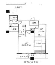 晴海ビュータワー（晴海アイランドトリトンスクエアビュータワー） 13階 間取り図