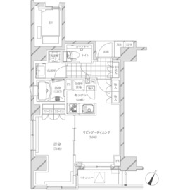 コスモリード市ヶ谷払方町 301 間取り図