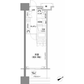 パークハビオ西新宿 1204 間取り図