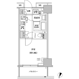 パークハビオ渋谷本町レジデンス 308 間取り図