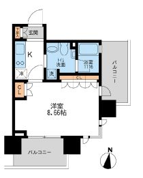 アーデン清澄白河 305 間取り図