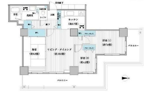 ベルタワー 2207 間取り図