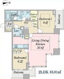 シティタワー高輪 18階 間取り図