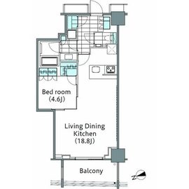 コンフォリア新宿イーストサイドタワー 1302 間取り図