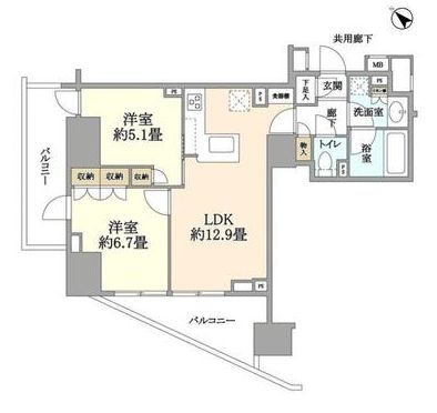 ザ・パークハウスアーバンス中目黒 3階 間取り図