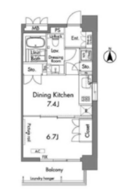 エステマール芝公園 904 間取り図