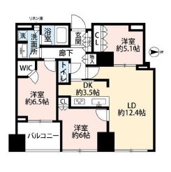 シティタワーズ豊洲ザ・ツイン サウスタワー 21階 間取り図