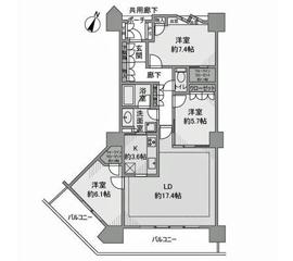 シティタワー品川 30階 間取り図