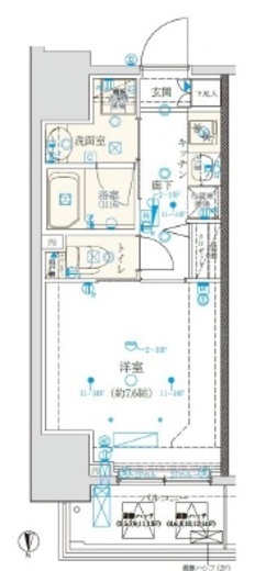 クレイシア門前仲町 7階 間取り図