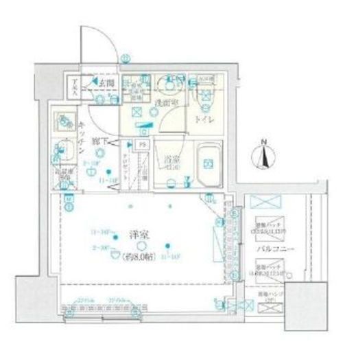 クレイシア門前仲町 2階 間取り図