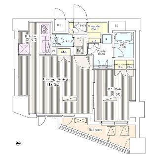 アイスイート東中野 606 間取り図