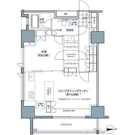 パークハビオ東中野 1102 間取り図