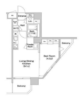 コンフォリア南砂町 612 間取り図