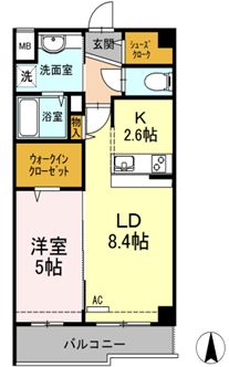 イーストングレイス 107 間取り図