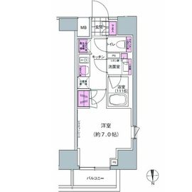 プレジリア東日本橋 709 間取り図