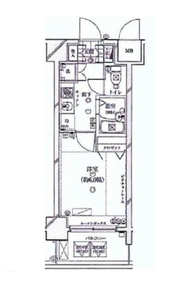 ガリシア早稲田 2階 間取り図
