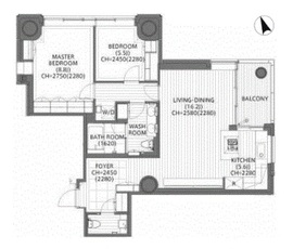 六本木ヒルズレジデンス C棟 17階 間取り図