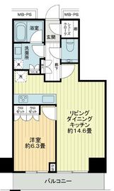 ザ・パークハウス新宿タワー 14階 間取り図
