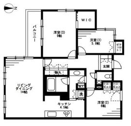 表参道コート (Omotesando Court) 209E 間取り図