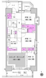 パークハウス文京関口 14階 間取り図