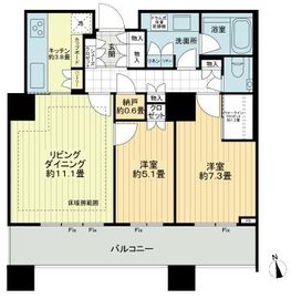 パークコート麻布十番ザタワー 6階 間取り図