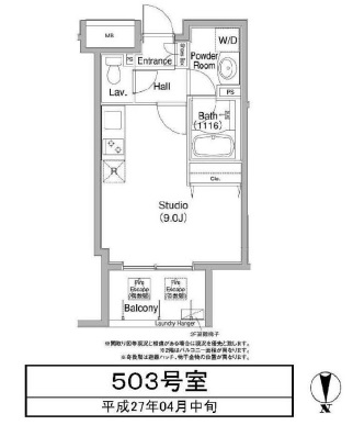 コンフォリア銀座イースト 603 間取り図