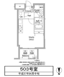 コンフォリア銀座イースト 603 間取り図