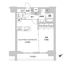 メトロステージ上野 1204 間取り図