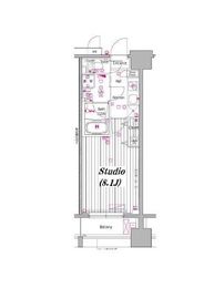 ガーラ・プレシャス東麻布 5階 間取り図