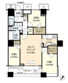 ザ・東京タワーズ ミッドタワー 40階 間取り図