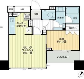 ザ・ヒルトップタワー高輪台 7階 間取り図