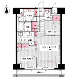 コンパートメント東京中央 13階 間取り図