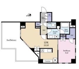 ブランズ六本木 4階 間取り図