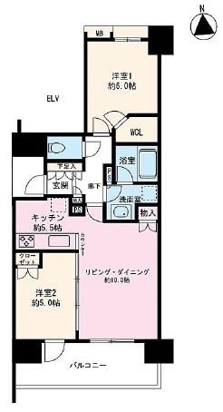 サンクタス南品川 7階 間取り図