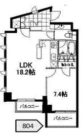 フレンシア麻布十番サウス 804 間取り図
