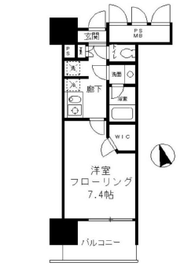 フォンテーヌ芝浦 405 間取り図