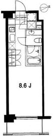 フレンシア麻布十番ノース 205 間取り図