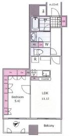 エフローレ日本橋浜町 2階 間取り図