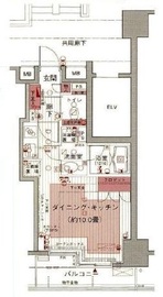 カルムインフォアームズ東京コア 3階 間取り図