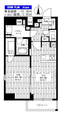 ステージグランデ菊川 7階 間取り図