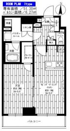 ステージグランデ菊川 8階 間取り図