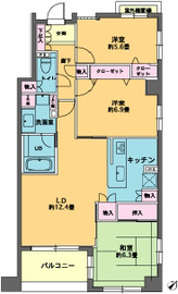 カスタリア人形町 1102 間取り図