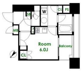 クレッセント東京ビュータワー 12階 間取り図