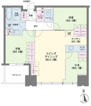シティタワーズ豊洲ザ・シンボル 39階 間取り図