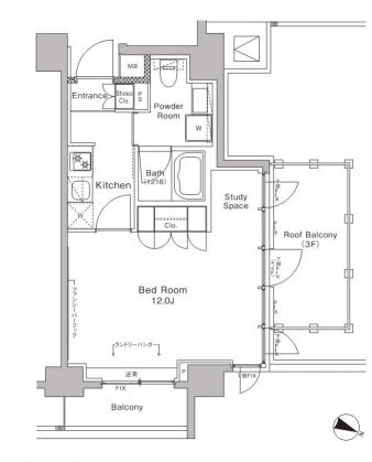 プラウドフラット中落合 401 間取り図