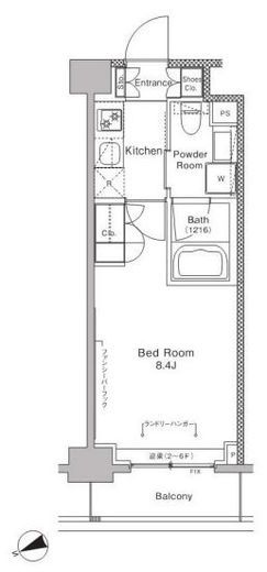 プラウドフラット中落合 403 間取り図