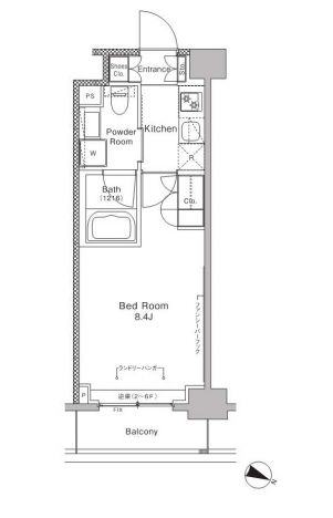 プラウドフラット中落合 204 間取り図