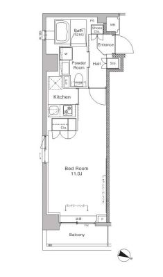 プラウドフラット中落合 405 間取り図